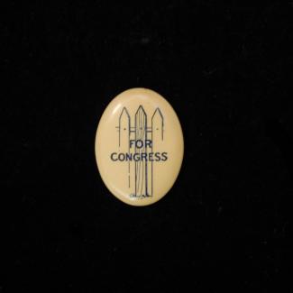 1972.34.1 (Political Pin, Political Button) image
