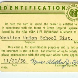 1986.4.0464 (Card, identification) image