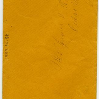 1997.20.8 (Letter, Envelope) image