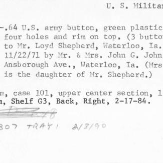 1971.41.62 (Button, military) image