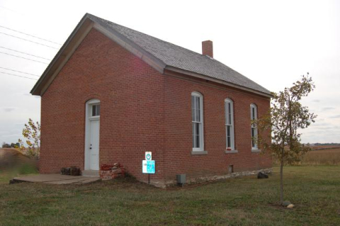 Red brick schoolhouse