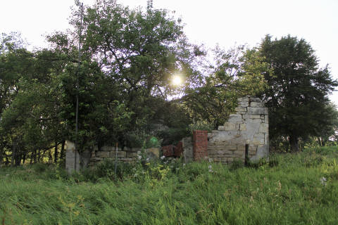 Front of the school, facing the road, 2024