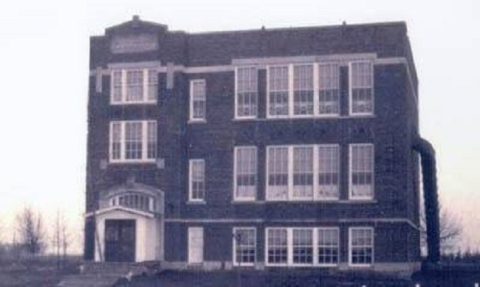 Photo of a brick school building