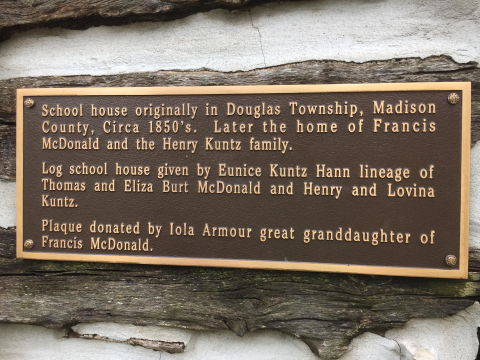 Plaque on the Log School