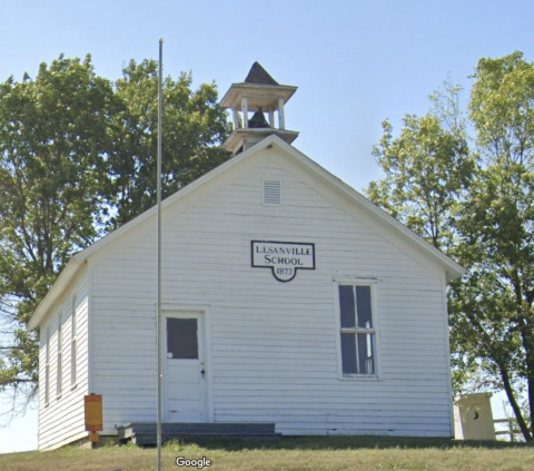 Lesanville School in 2021, front view