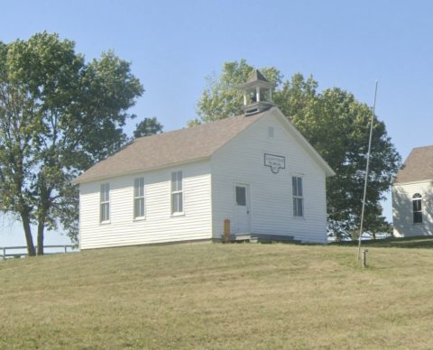 Lesanville School in 2021, side view