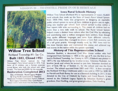 Plaque posted on the school
